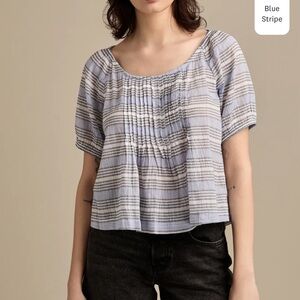 Lucky Brand Cropped Short Sleeve Top